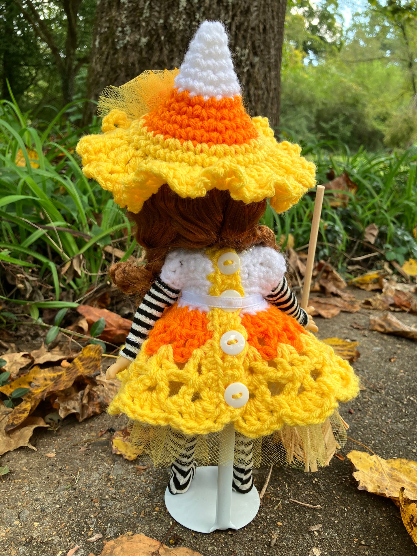 Candy Corn Witch Outfit for 11 Inch Meadowdoll Dumpling