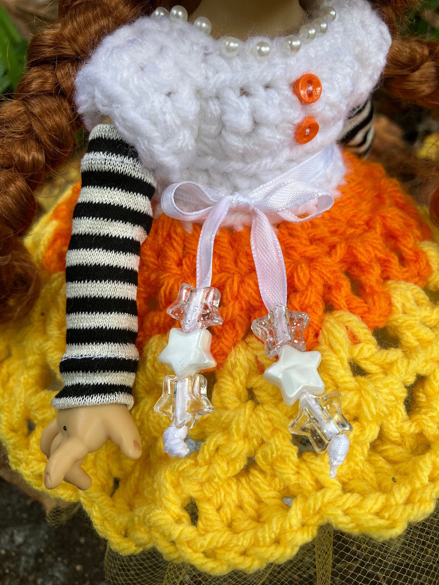 Candy Corn Witch Outfit for 11 Inch Meadowdoll Dumpling