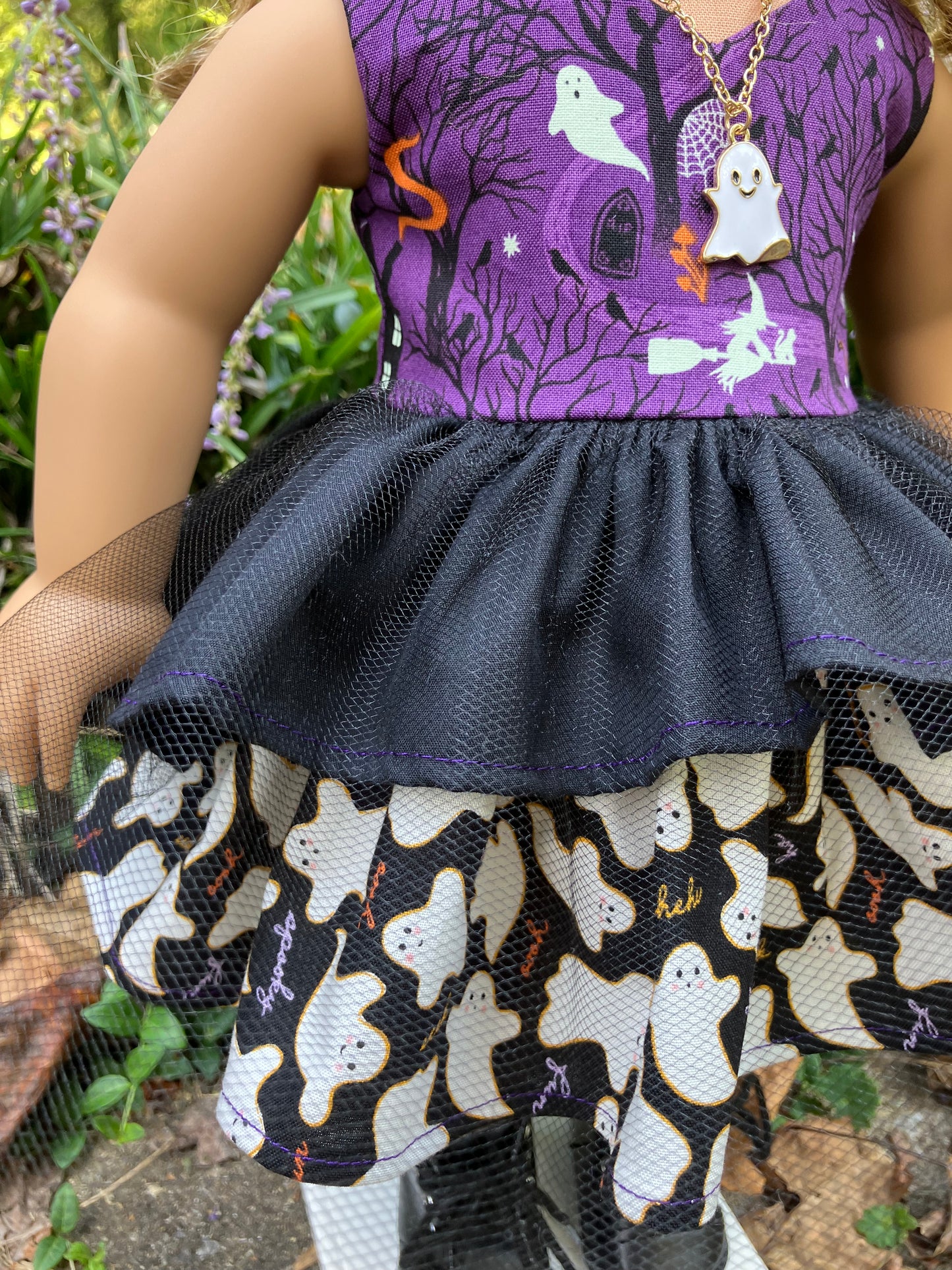 Ghostly Halloween Outfit for 18 Inch American Girl Doll