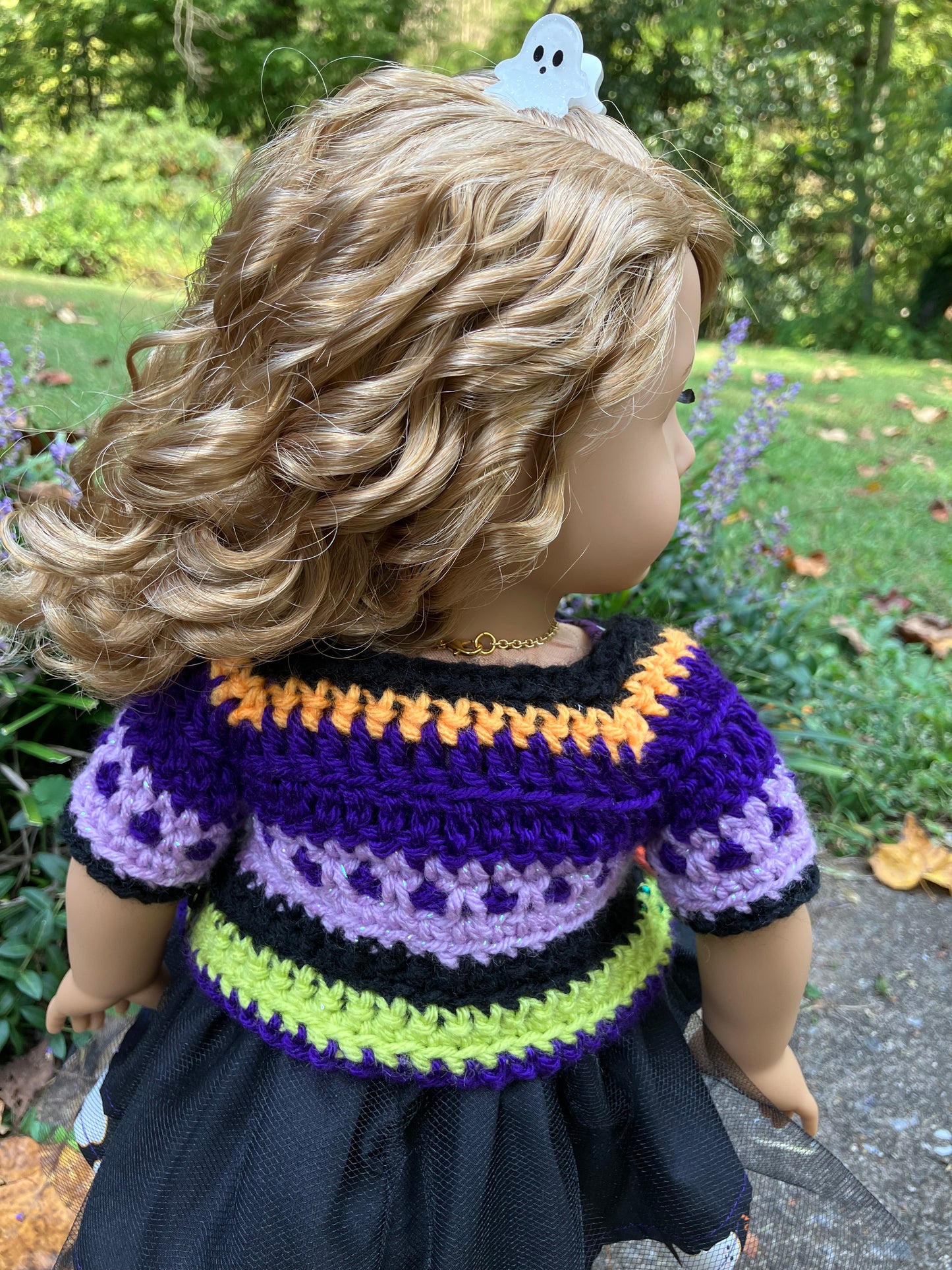 Ghostly Halloween Outfit for 18 Inch American Girl Doll
