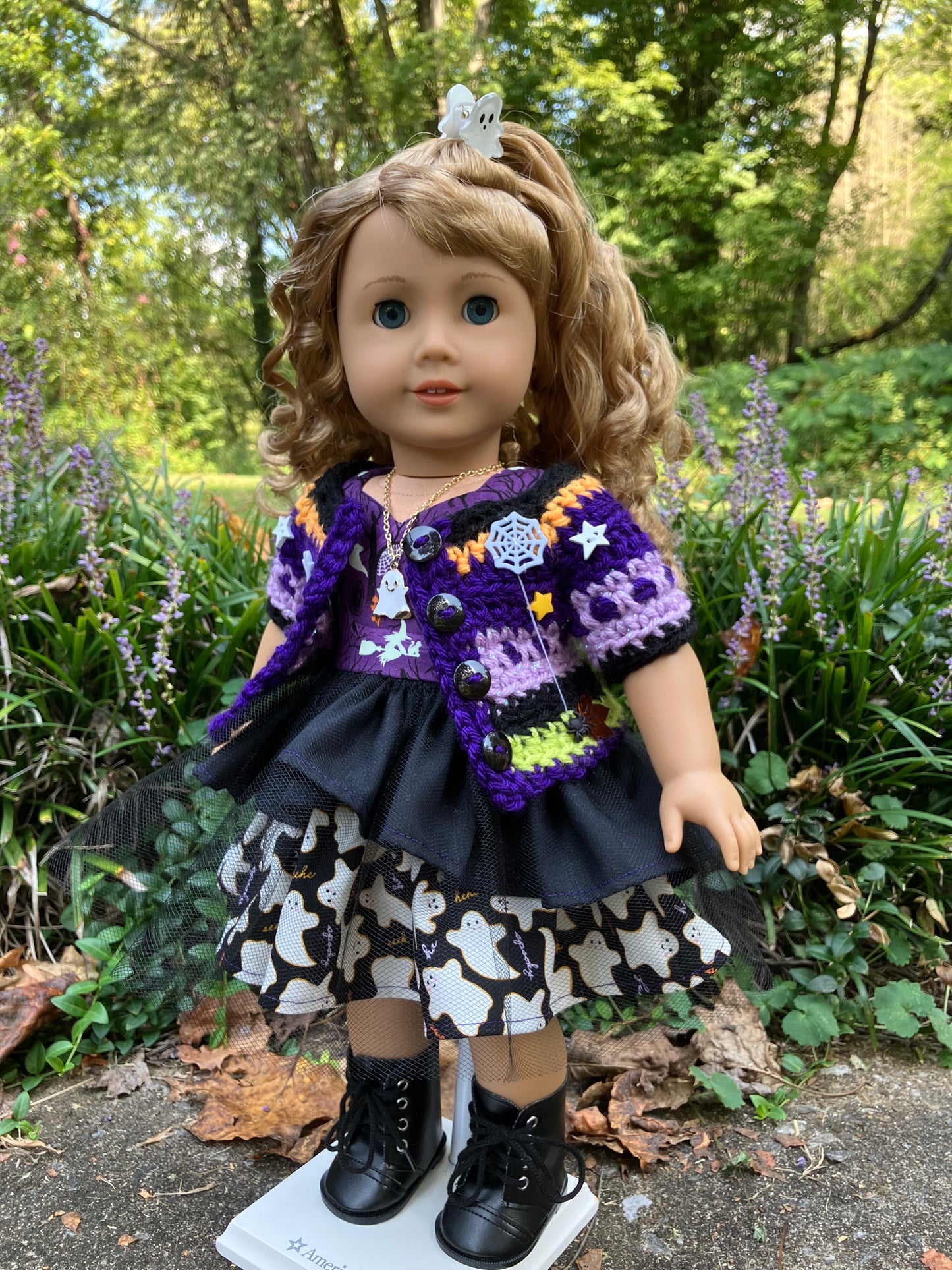 Ghostly Halloween Outfit for 18 Inch American Girl Doll