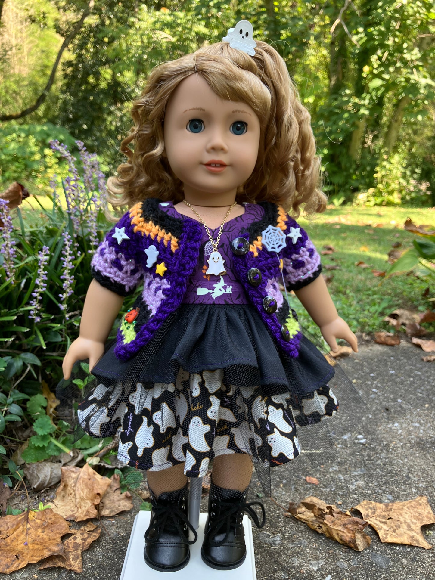 Ghostly Halloween Outfit for 18 Inch American Girl Doll