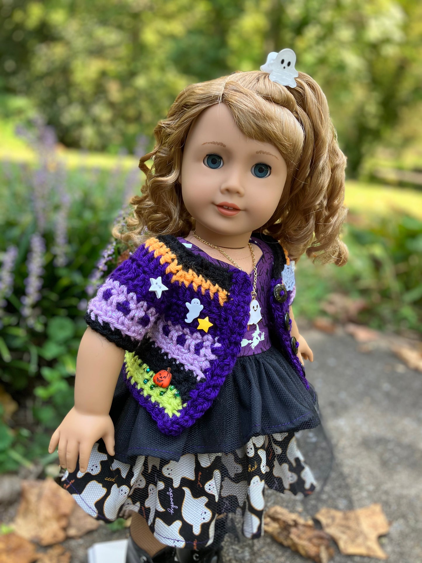 Ghostly Halloween Outfit for 18 Inch American Girl Doll