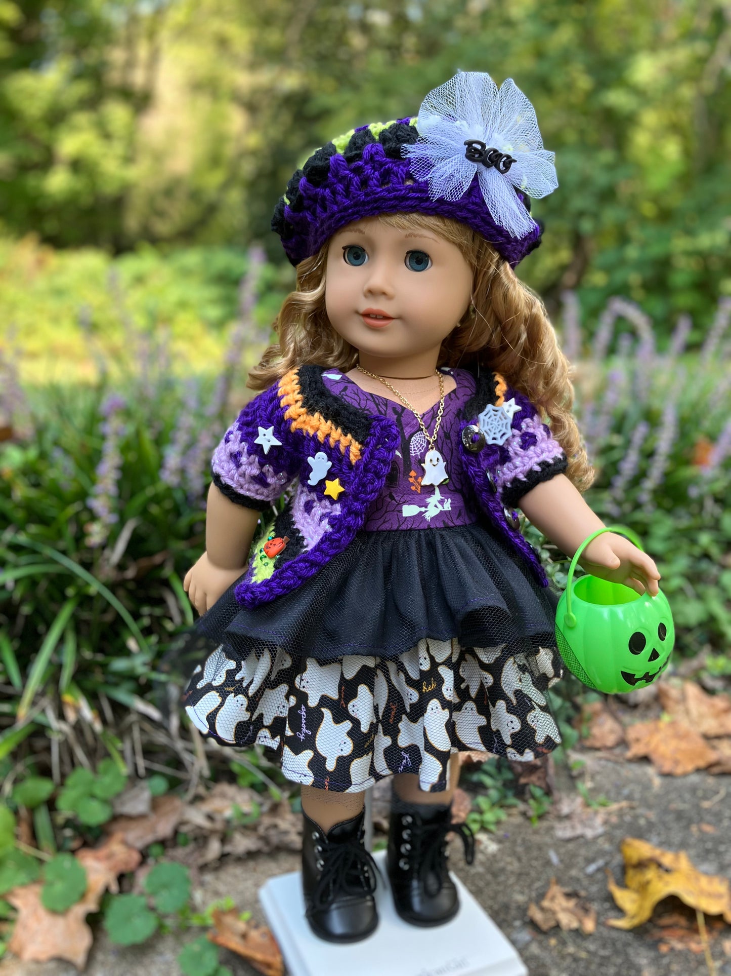 Ghostly Halloween Outfit for 18 Inch American Girl Doll