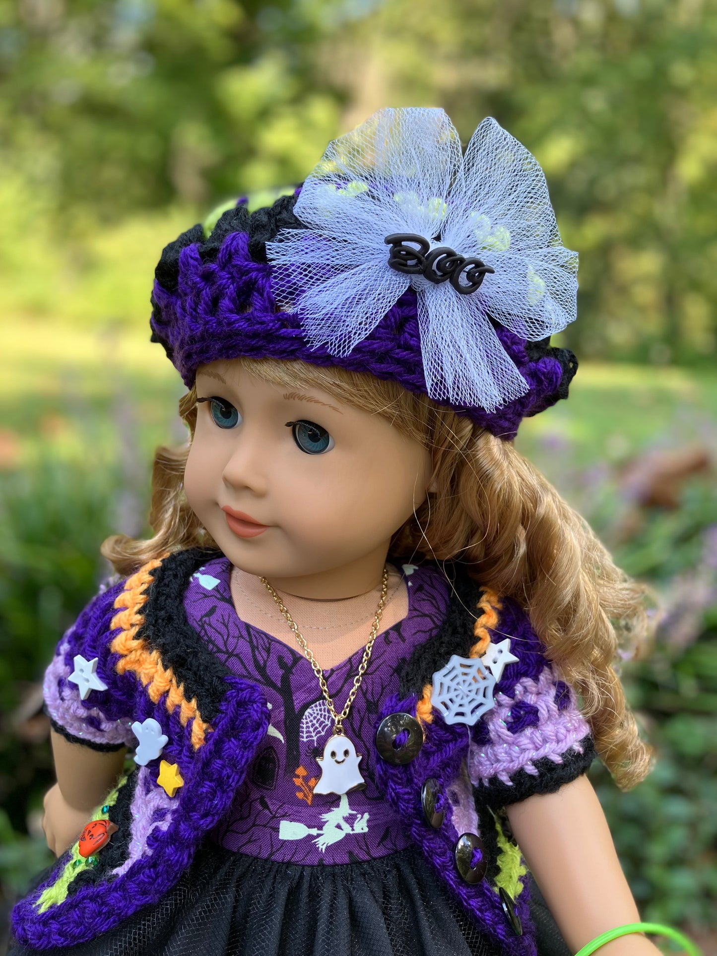 Ghostly Halloween Outfit for 18 Inch American Girl Doll