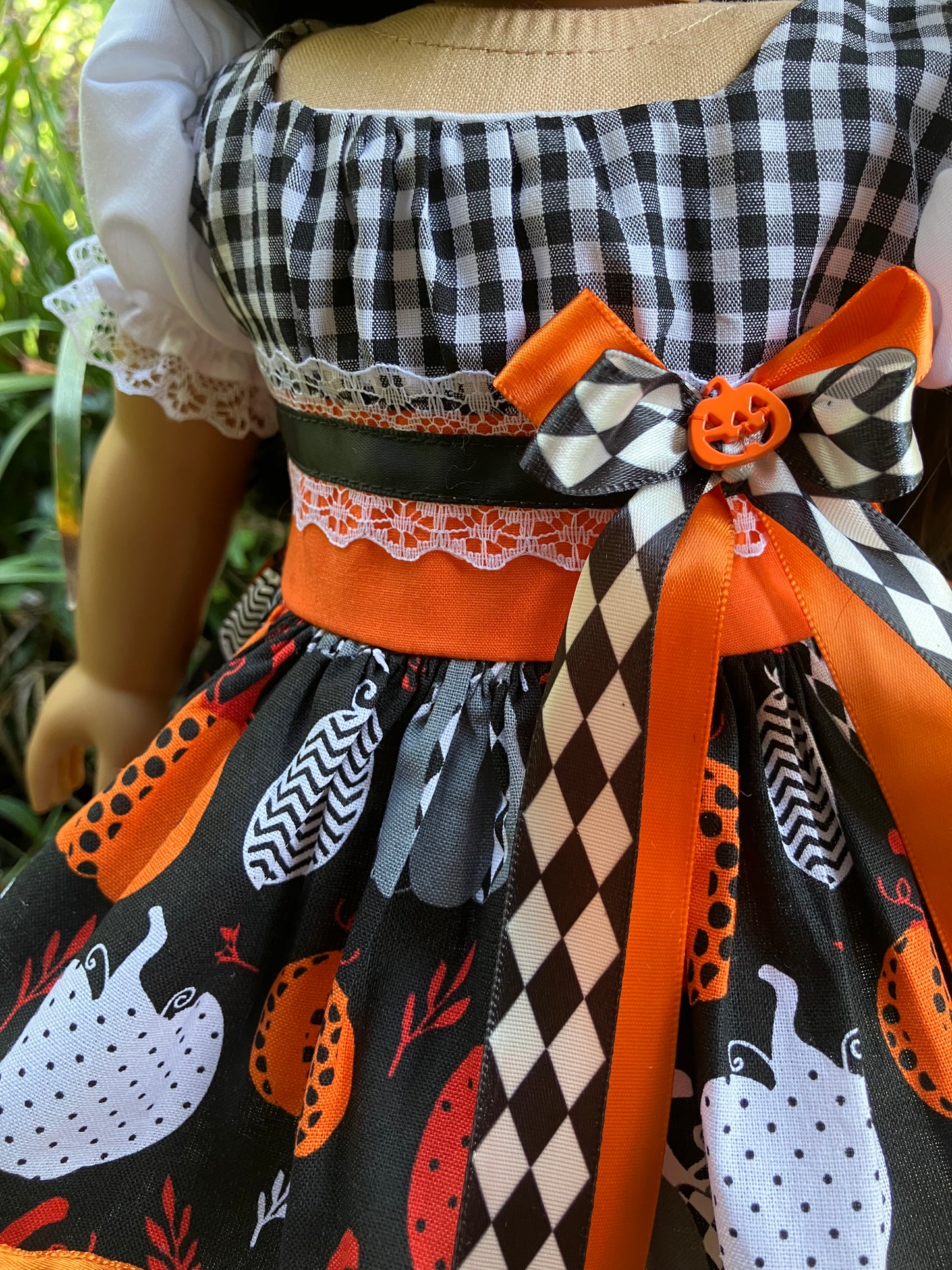 Halloween Pumpkin Patch Outfit for 18 Inch American Girl Doll