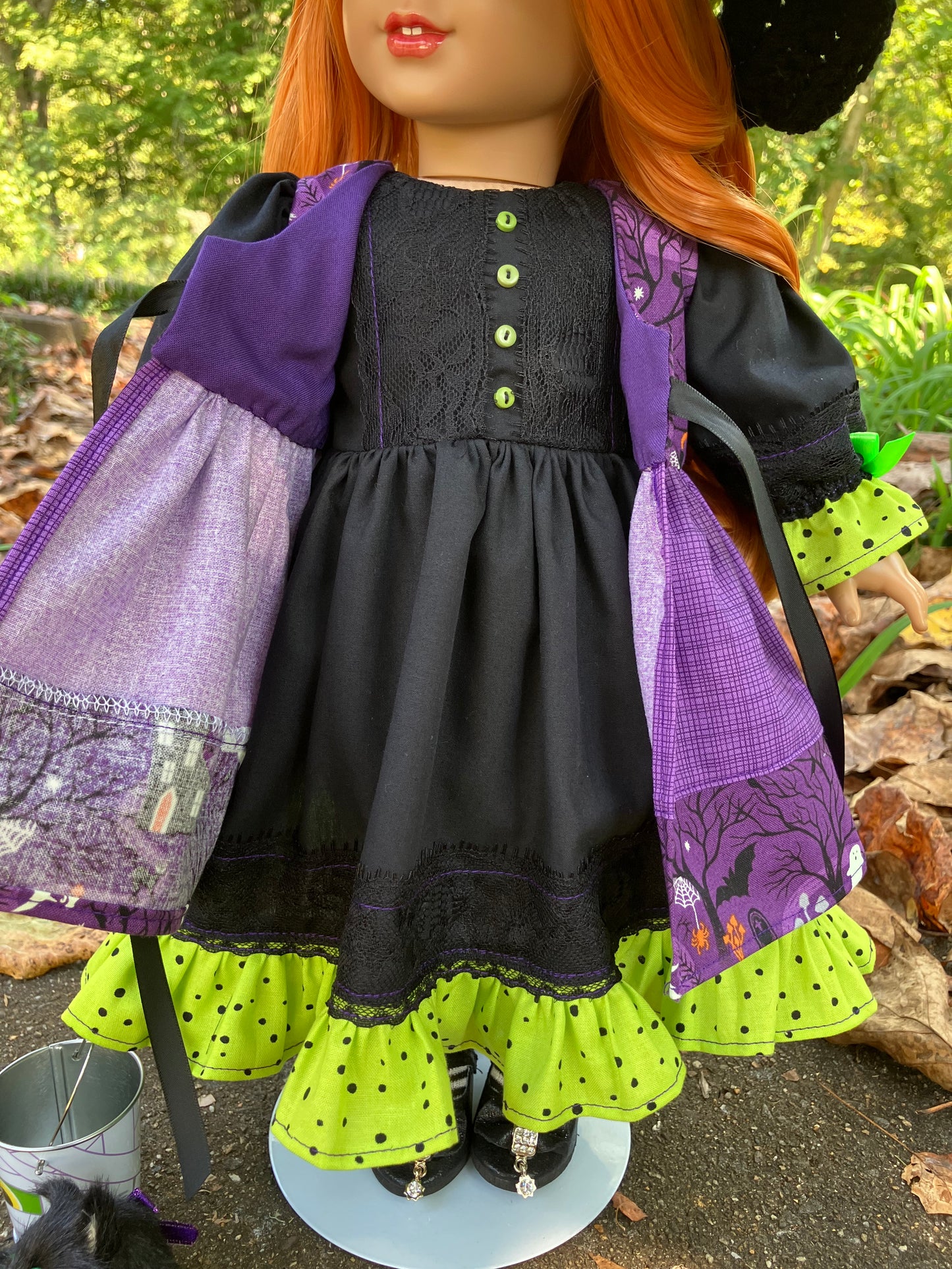 Spooky Halloween Witch Outfit for 18 Inch American Girl Doll