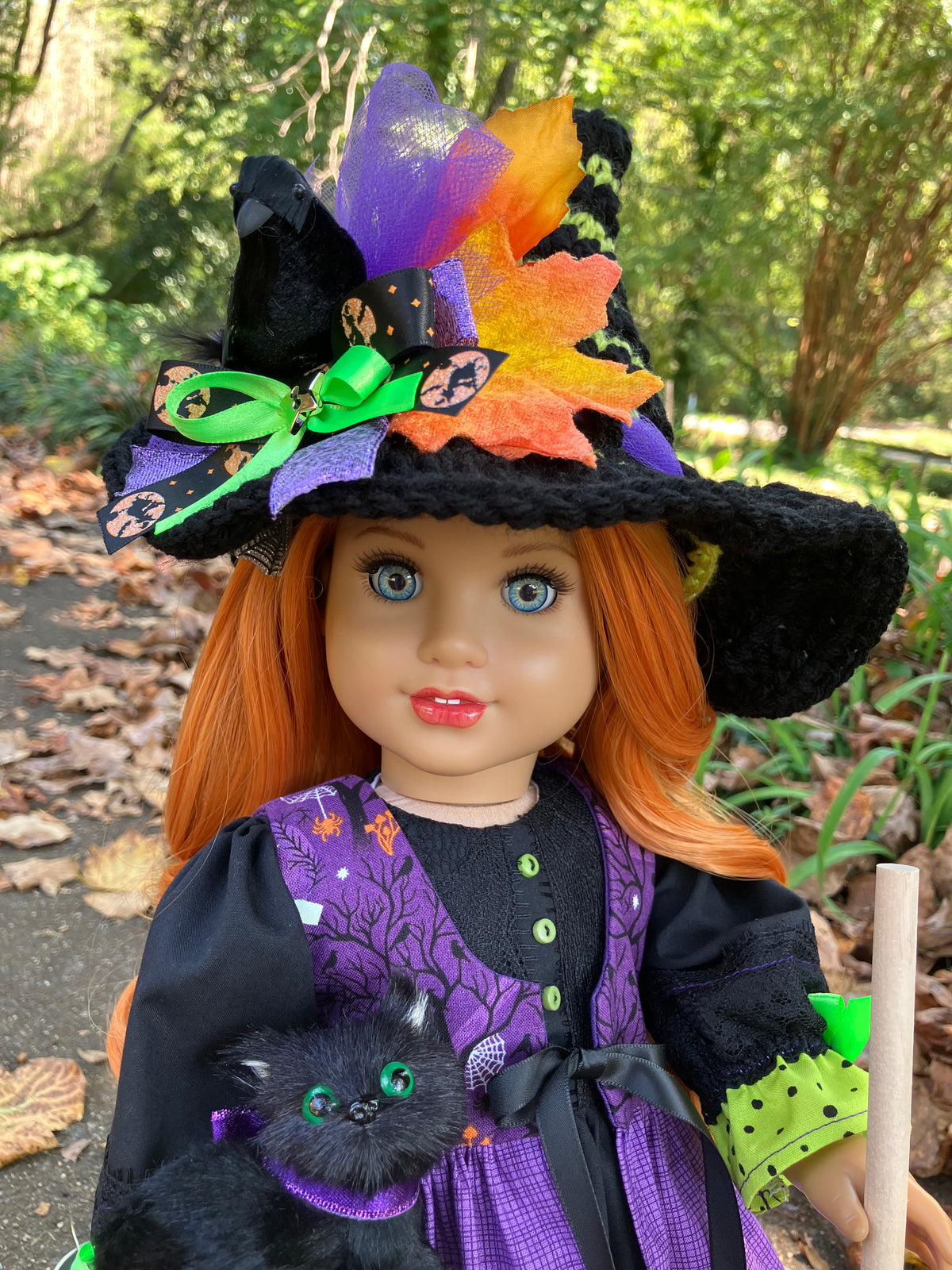 Spooky Halloween Witch Outfit for 18 Inch American Girl Doll