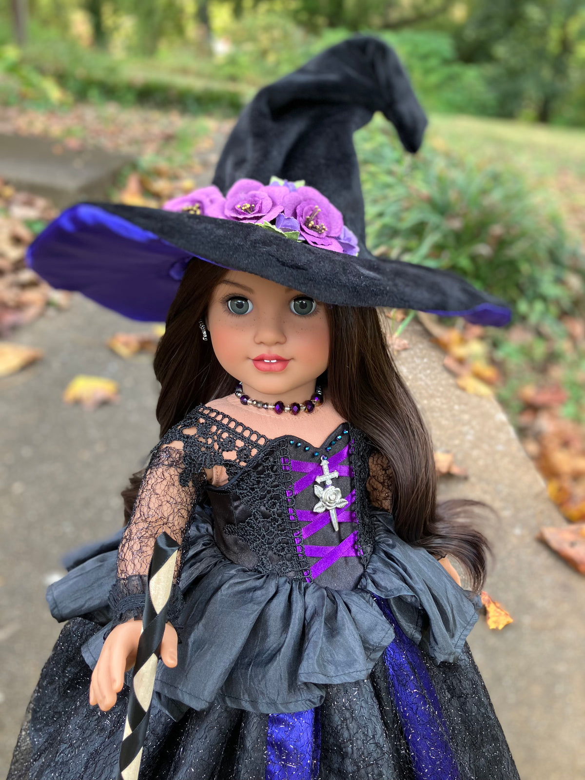 Custom Halloween Witch American Girl Doll - Nightshade