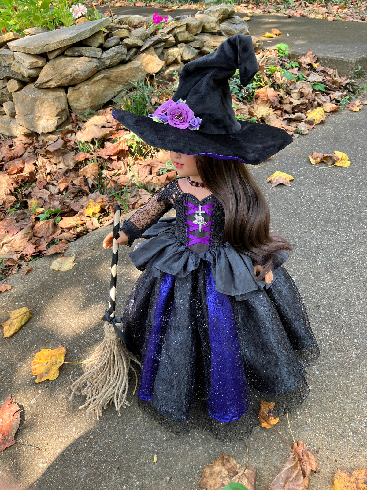 Custom Halloween Witch American Girl Doll - Nightshade