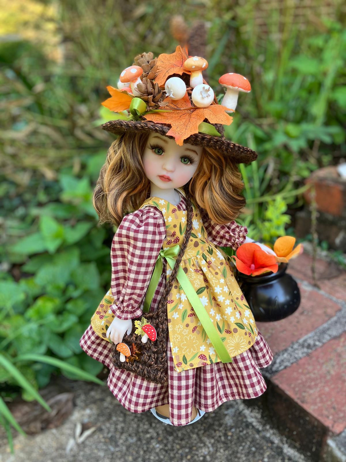 Woodland Witch Custom Halloween Ruby Red Fashion Friends Doll - Chrysanthemum