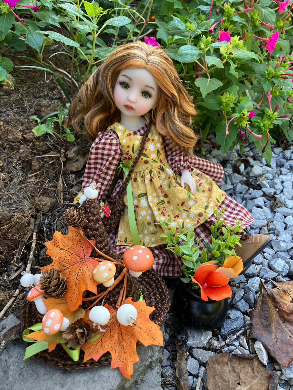 Woodland Witch Custom Halloween Ruby Red Fashion Friends Doll - Chrysanthemum