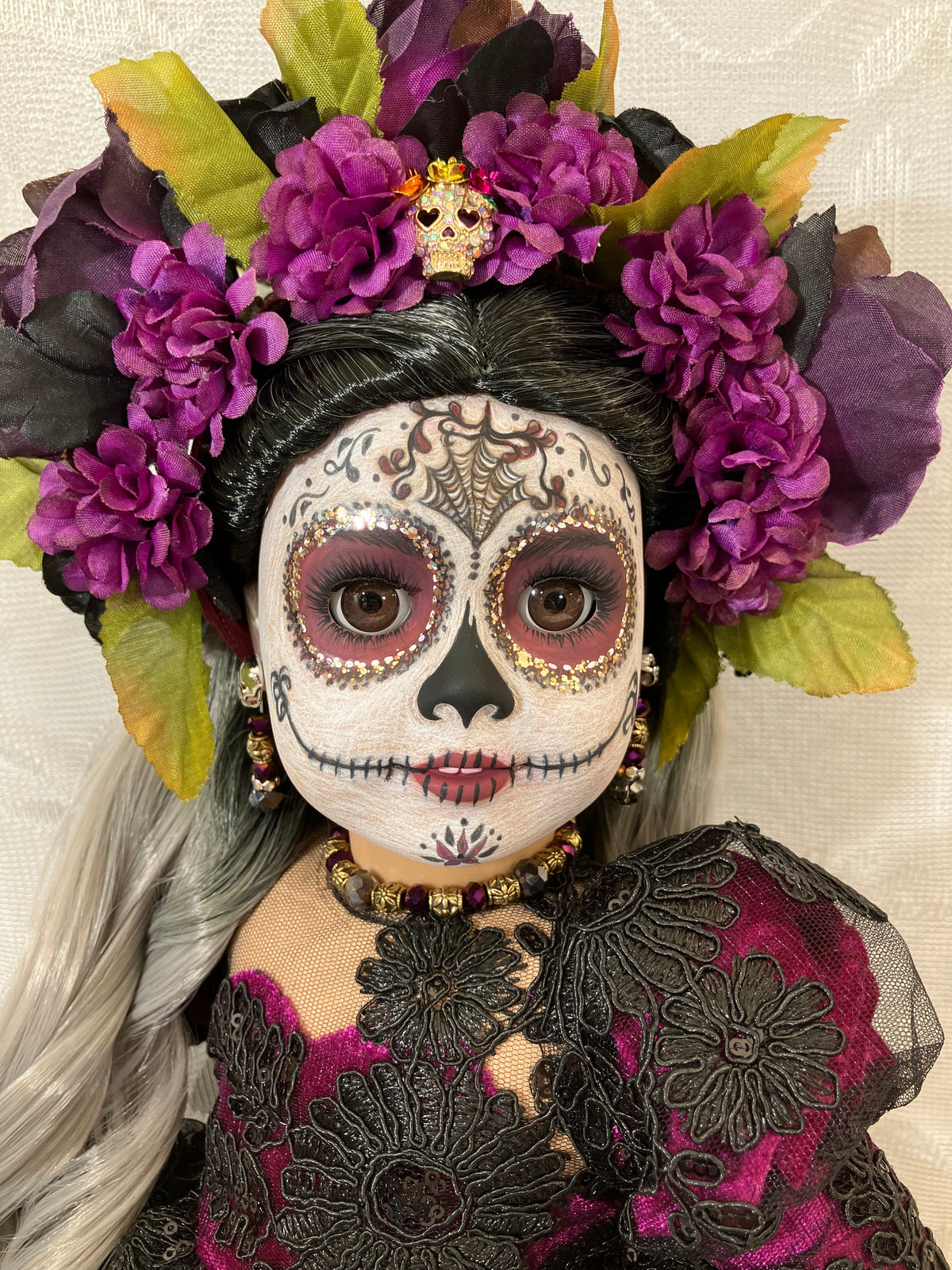 Custom Halloween Day of the Dead American Girl Doll - Rosa