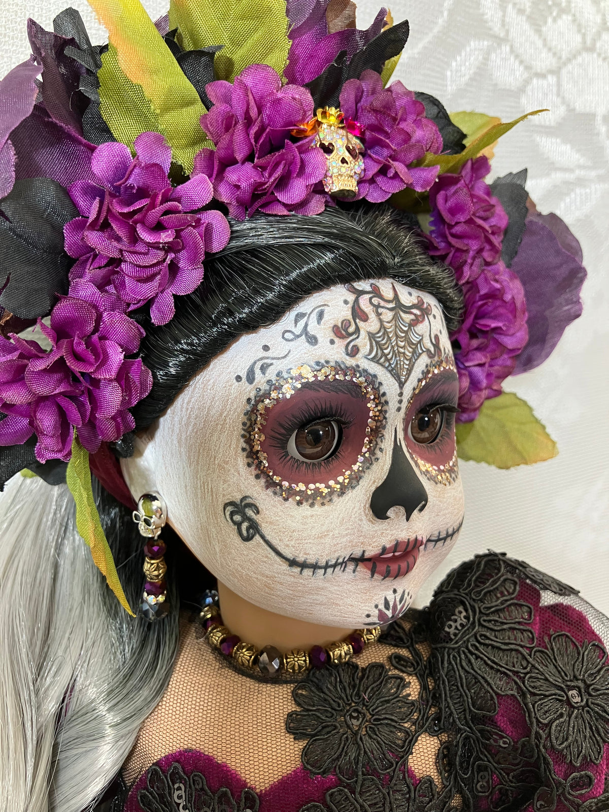 Custom Halloween Day of the Dead American Girl Doll - Rosa