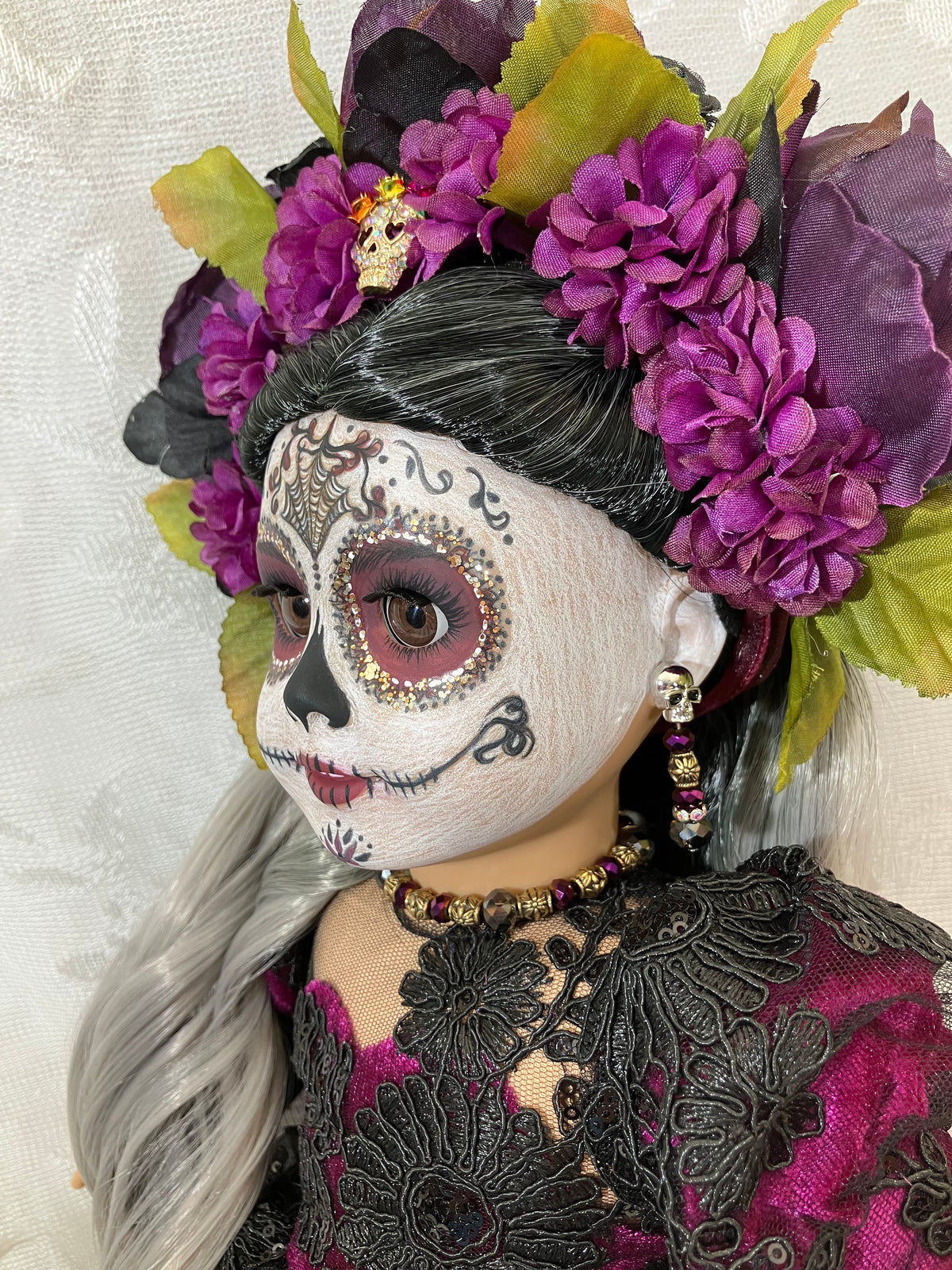 Custom Halloween Day of the Dead American Girl Doll - Rosa