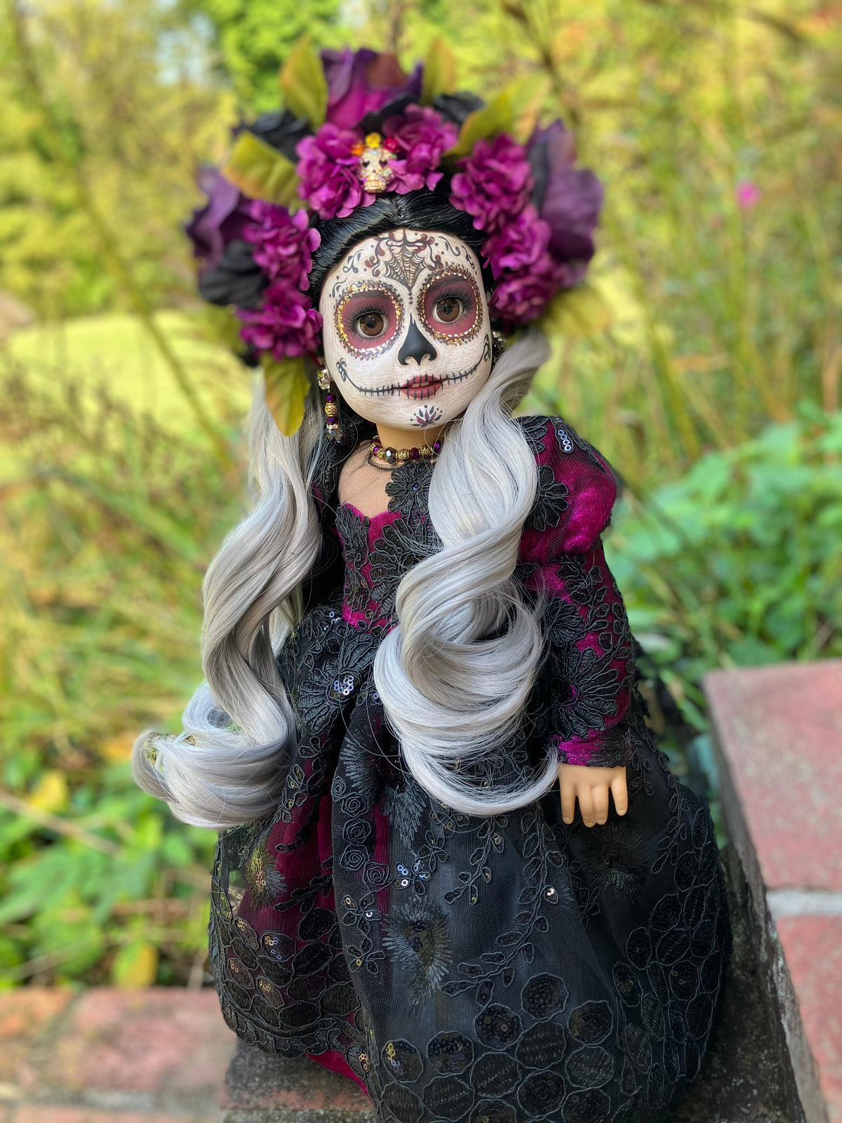 Custom Halloween Day of the Dead American Girl Doll - Rosa