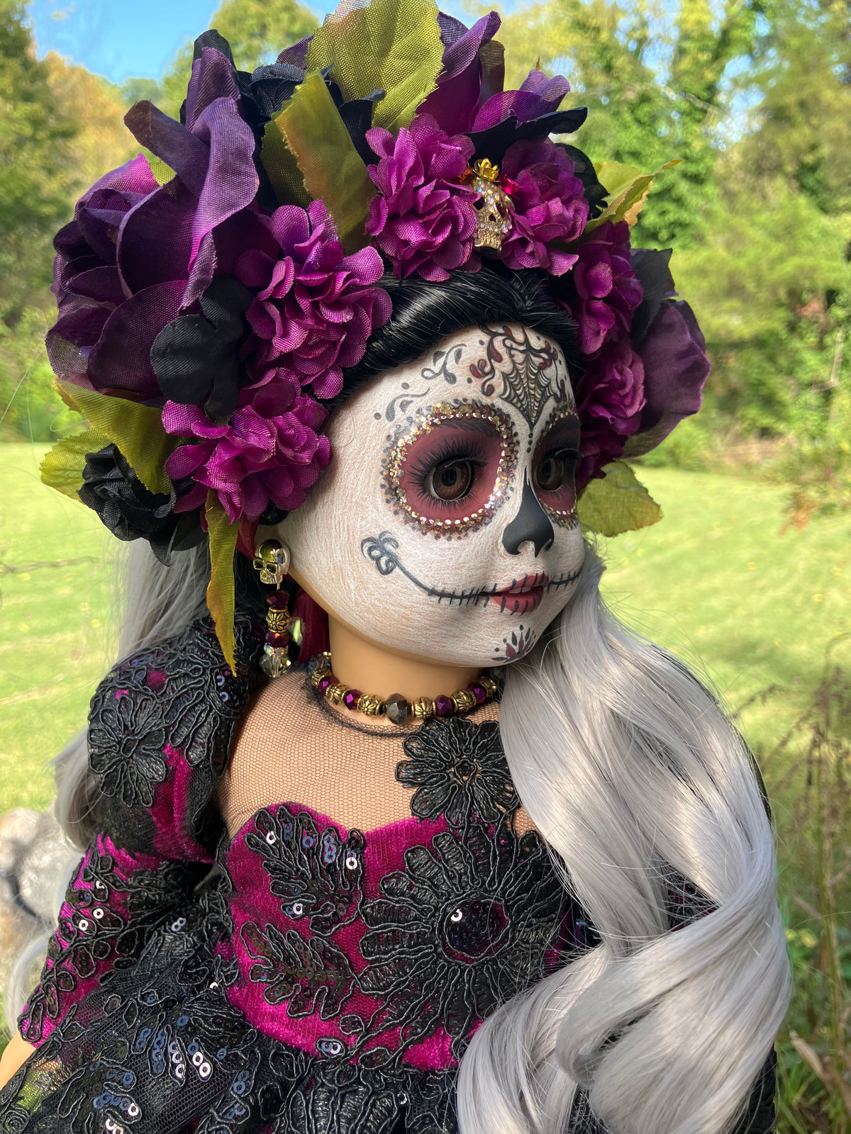 Custom Halloween Day of the Dead American Girl Doll - Rosa