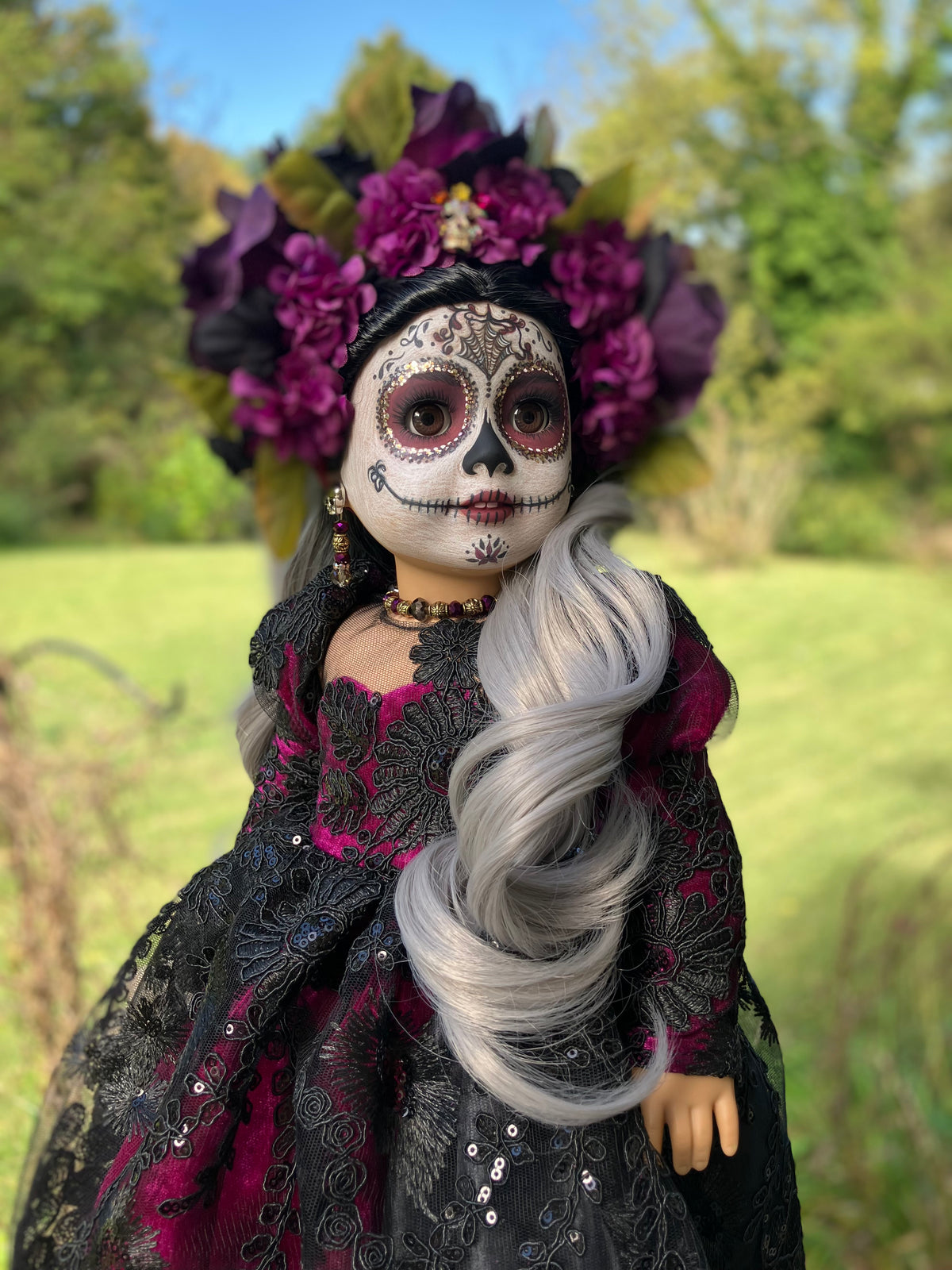 Custom Halloween Day of the Dead American Girl Doll - Rosa