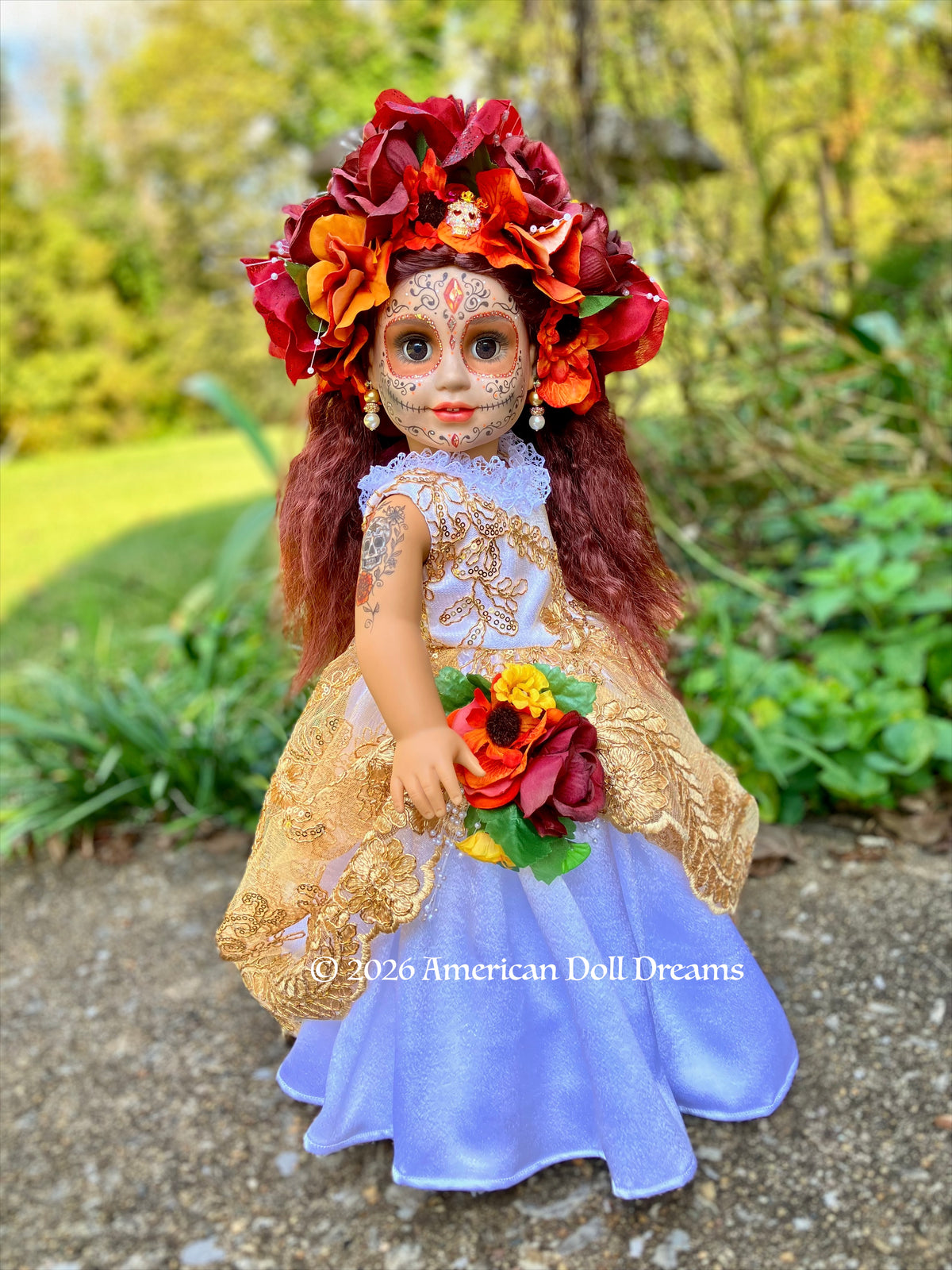 Custom Day of the Dead American Girl Doll - Citrina