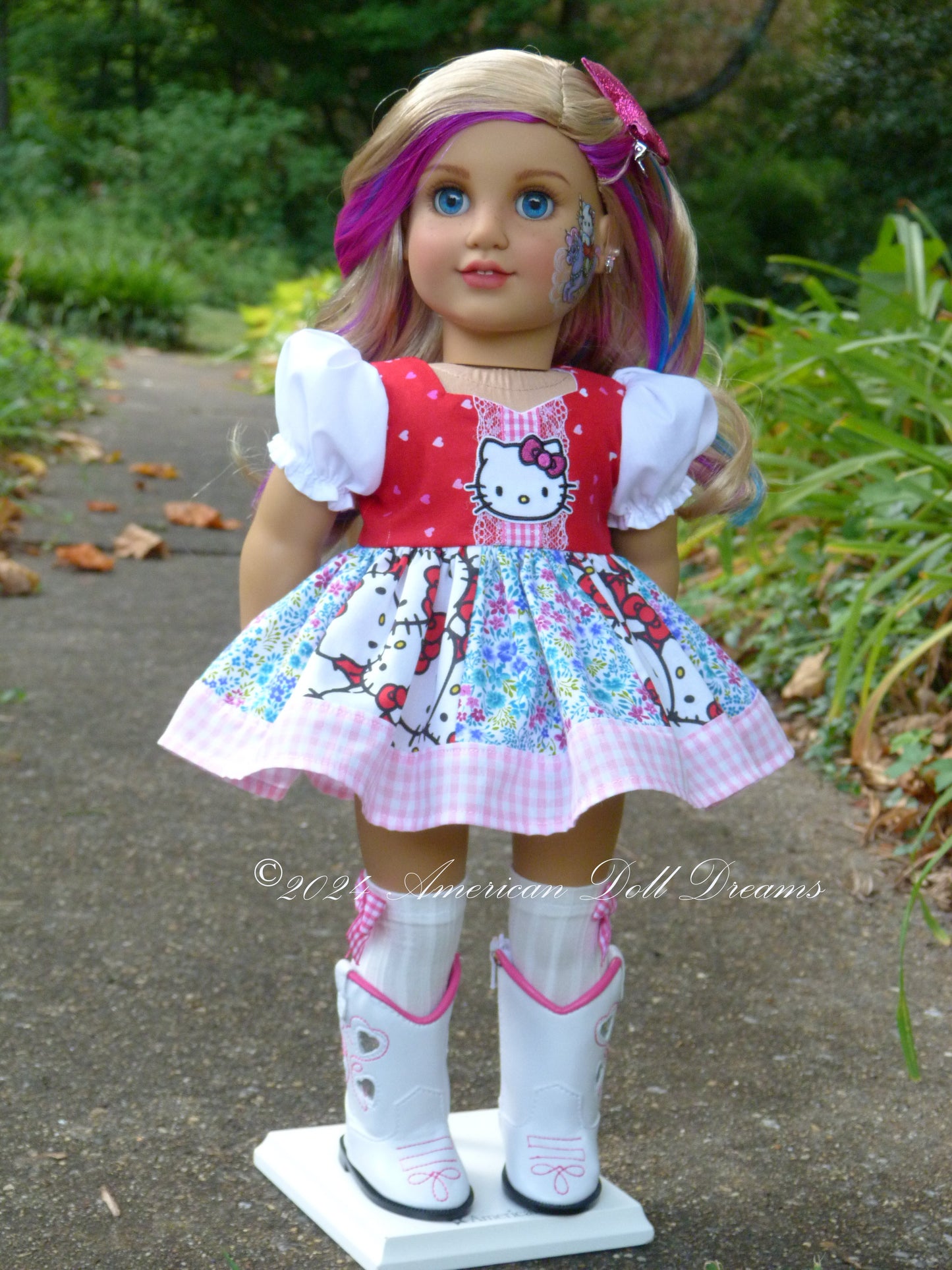 OOAK American Girl 18 Inch Doll Hand Painted Eyes Custom Kitty