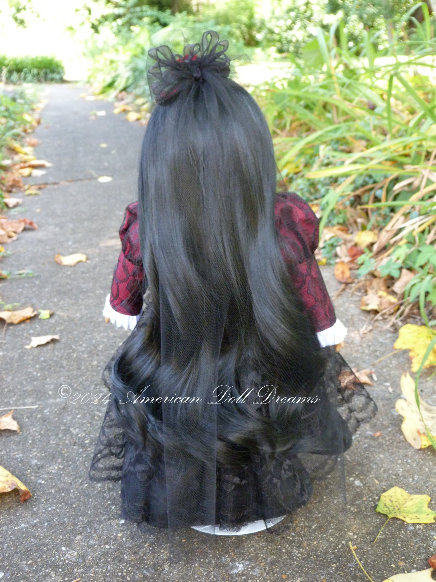 OOAK American Girl 18 Inch Doll Hand Painted Halloween Gothic Victorian Nocturne