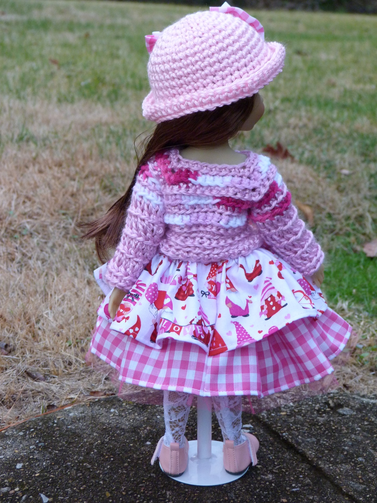 Love Gnomes Valentine Outfit Handmade to fit 14.5 Inch Ruby Red Fashion Doll