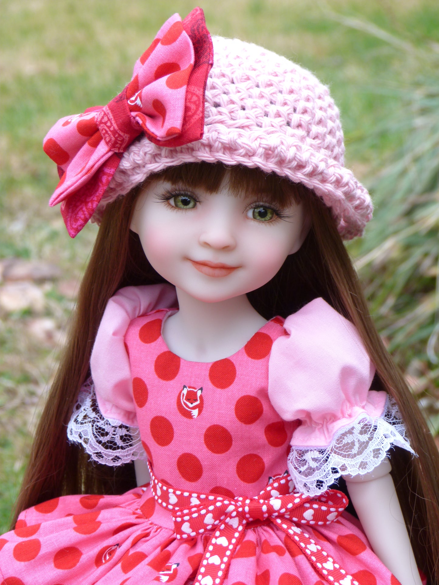 Foxy Love Valentine Outfit Handmade to fit 14.5 Inch Ruby Red Fashion Doll