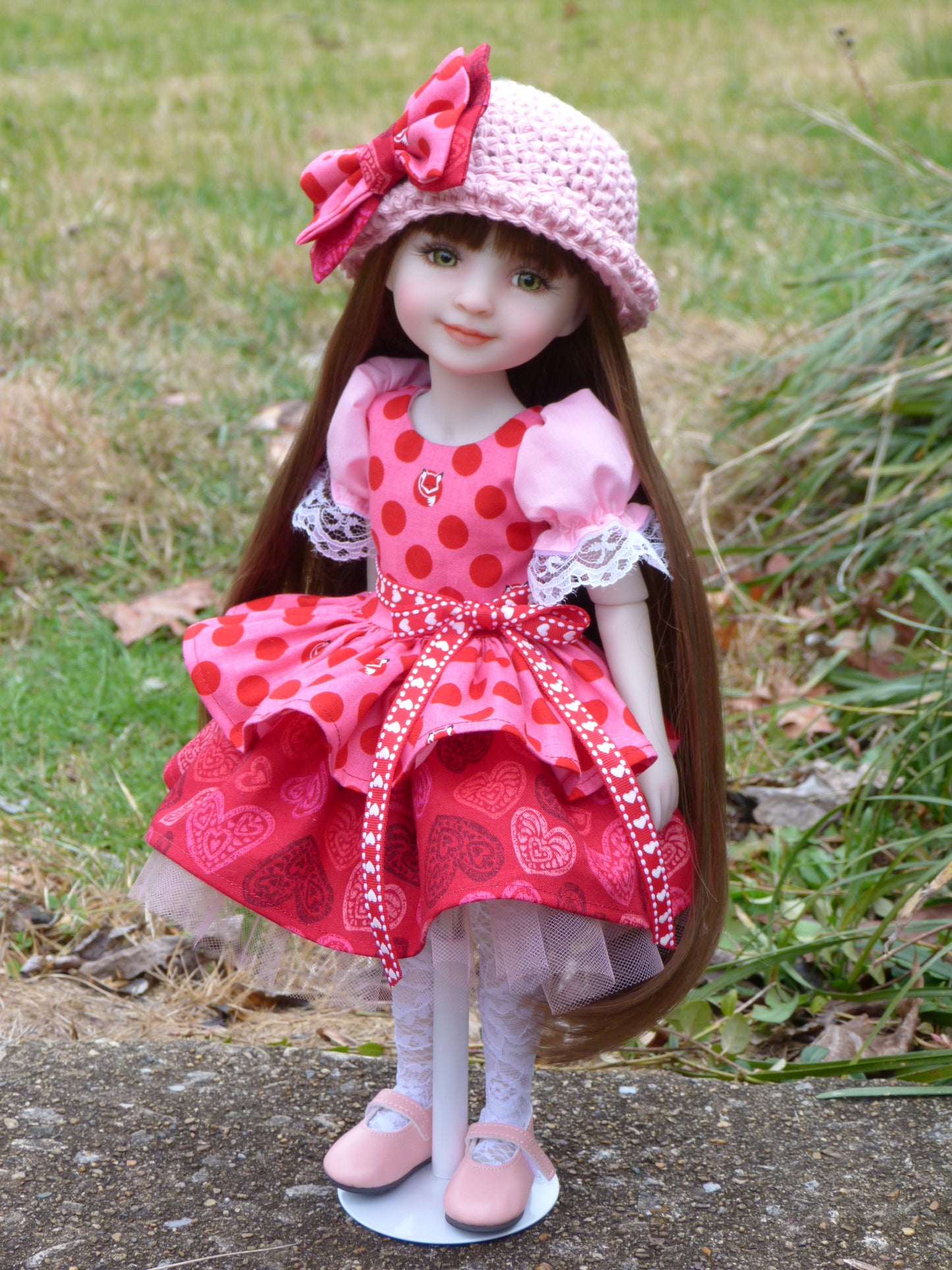 Foxy Love Valentine Outfit Handmade to fit 14.5 Inch Ruby Red Fashion Doll