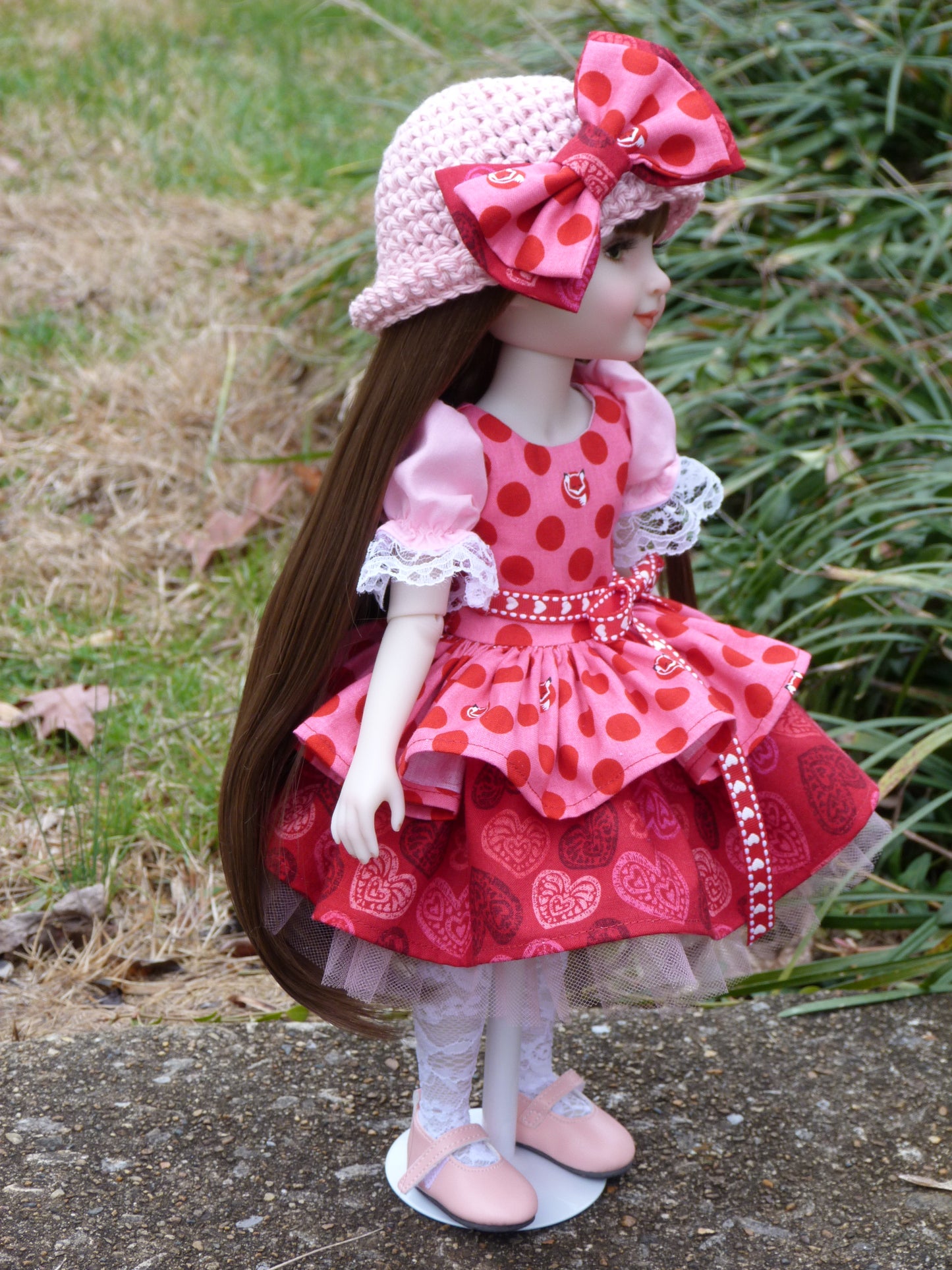 Foxy Love Valentine Outfit Handmade to fit 14.5 Inch Ruby Red Fashion Doll