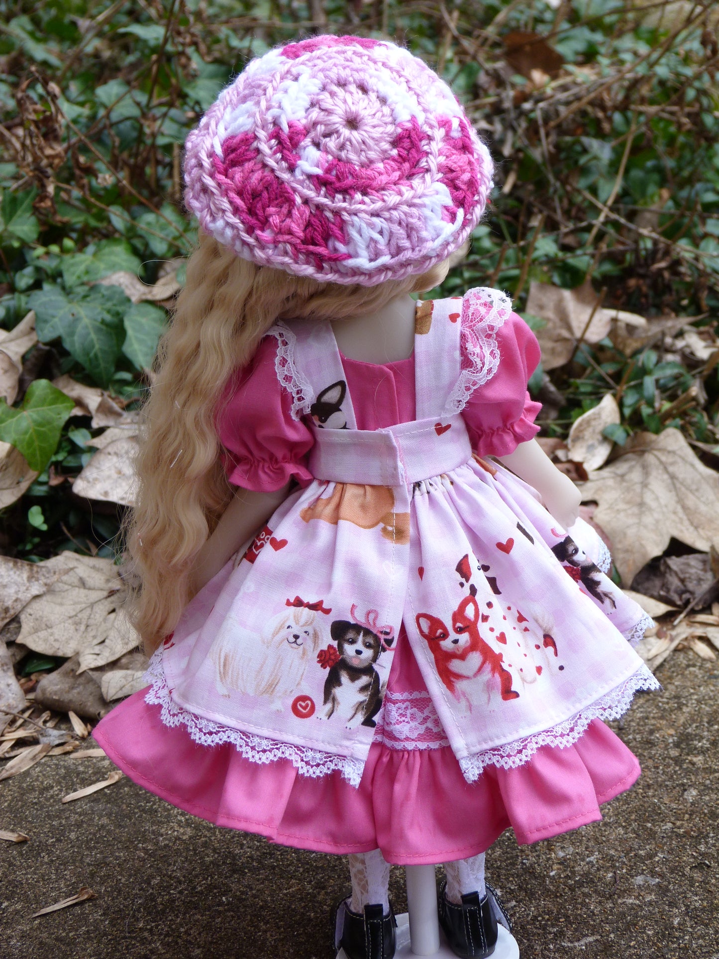 Puppy Love Valentine Outfit Handmade to fit 14.5 Inch Ruby Red Fashion Doll