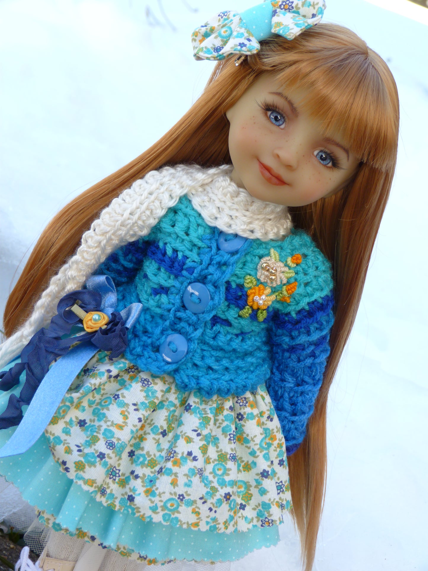 Winter Outfit Handmade to fit 14.5 Inch Ruby Red Fashion Doll