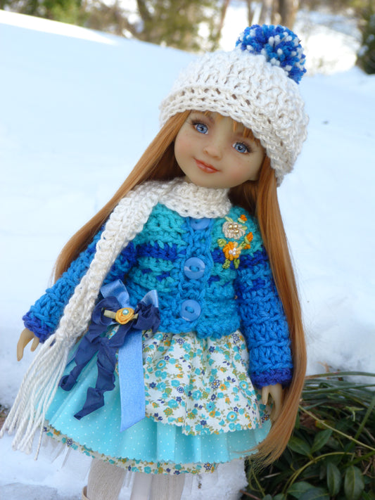 Winter Outfit Handmade to fit 14.5 Inch Ruby Red Fashion Doll