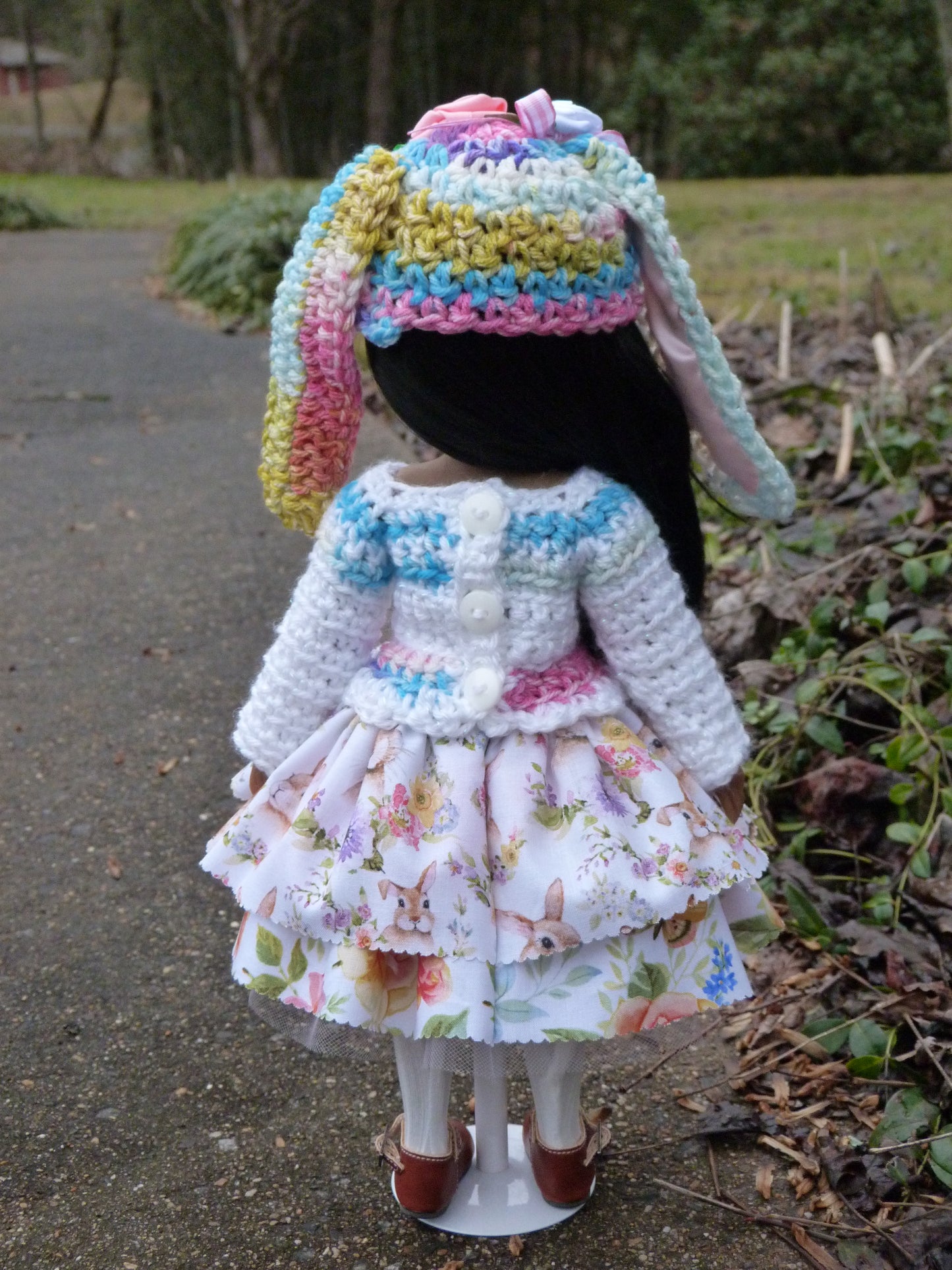 Spring Bunny Outfit Handmade to fit 14.5 Inch Ruby Red Fashion Doll