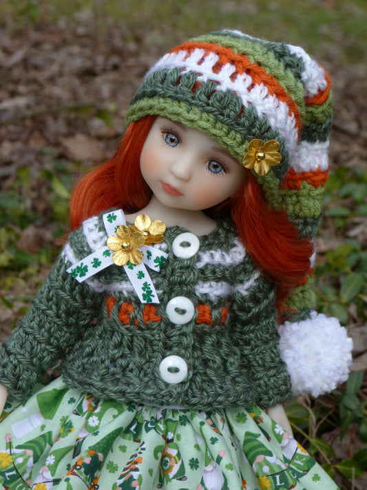 St. Patrick's Day Outfit Handmade to fit 14.5 Inch Ruby Red Fashion Doll