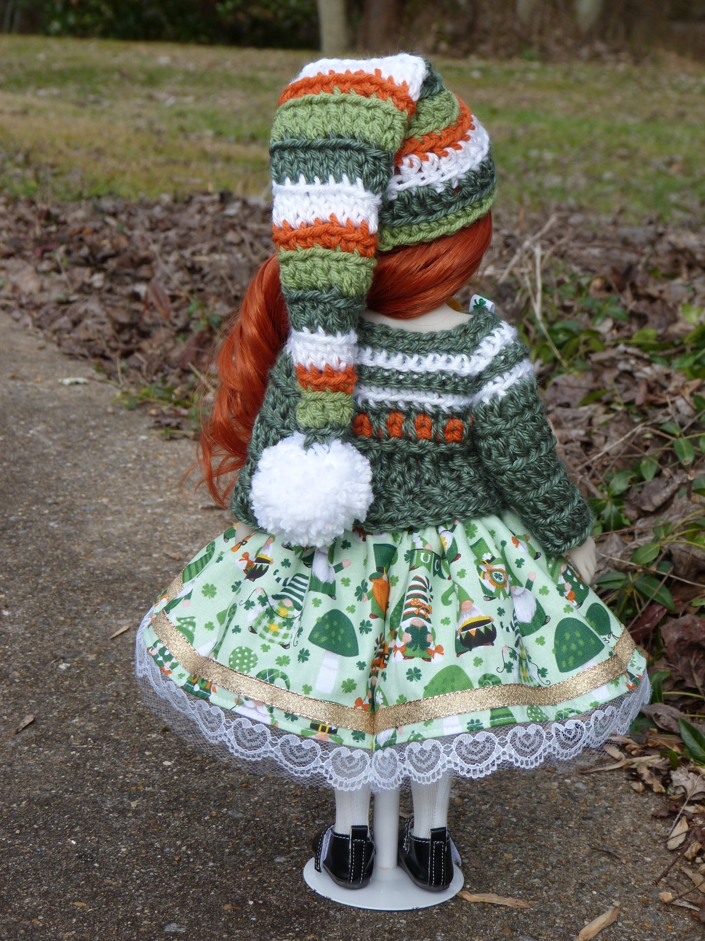 St. Patrick's Day Outfit Handmade to fit 14.5 Inch Ruby Red Fashion Doll