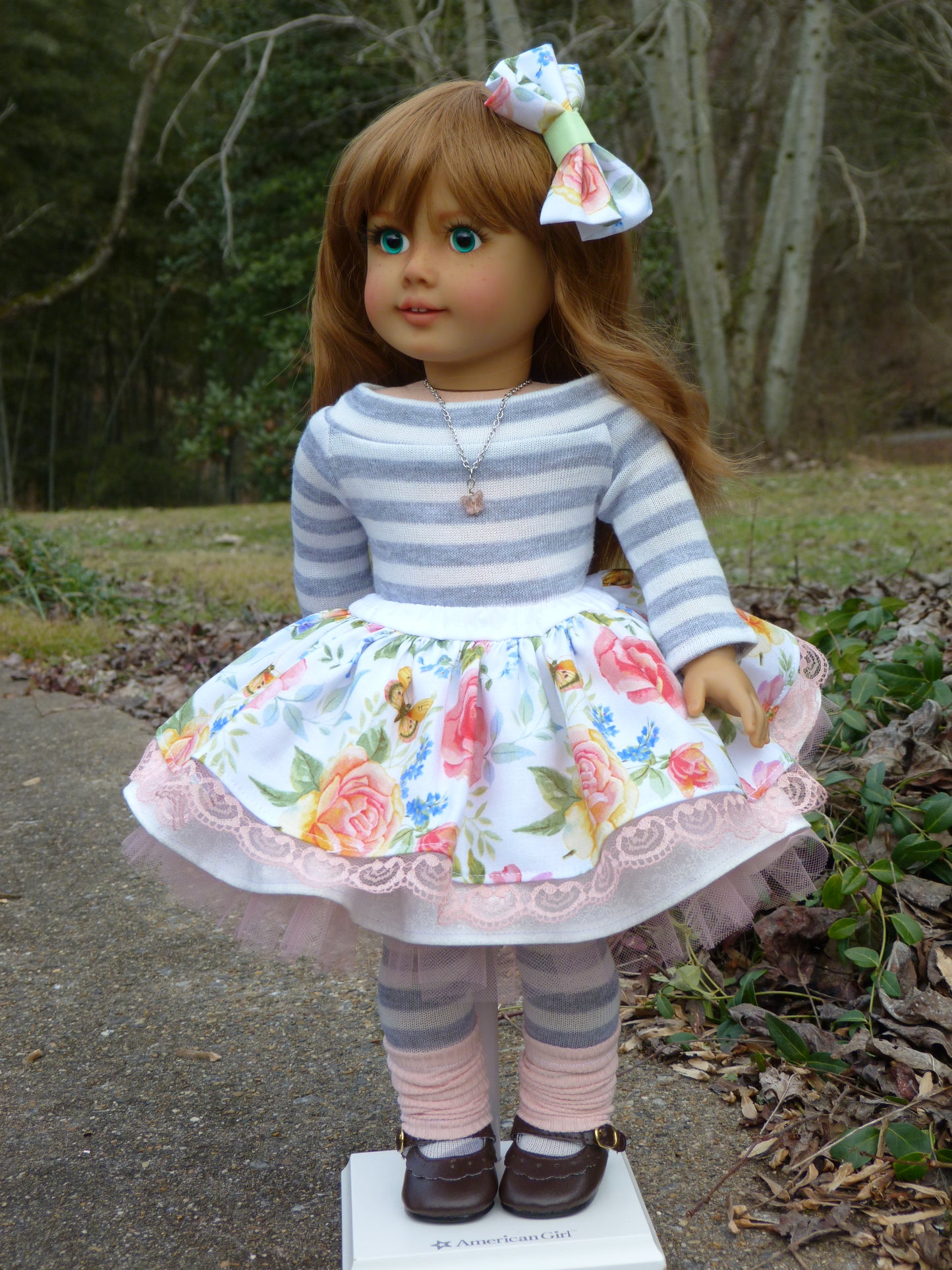 Roses and Butterflies Outfit for 18 Inch Doll