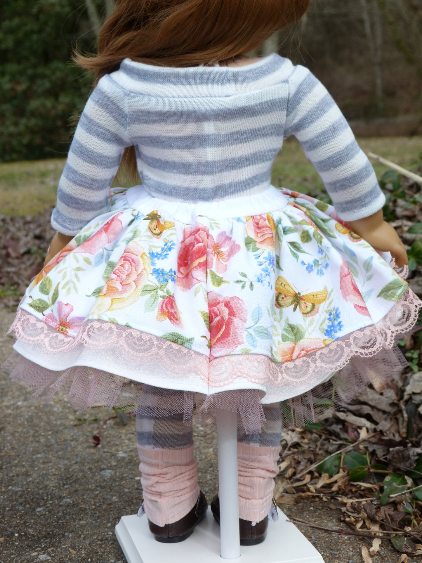 Roses and Butterflies Outfit for 18 Inch Doll