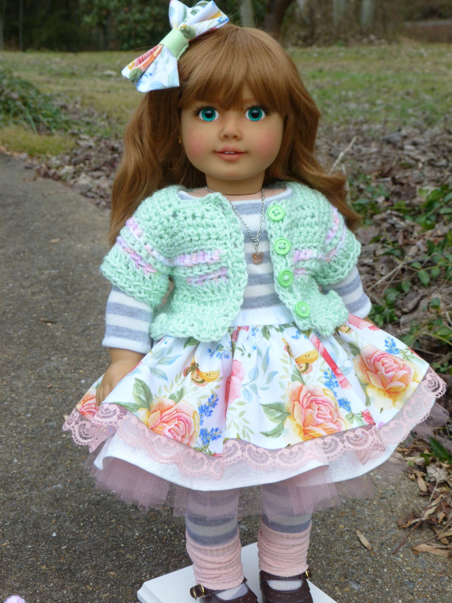 Roses and Butterflies Outfit for 18 Inch Doll