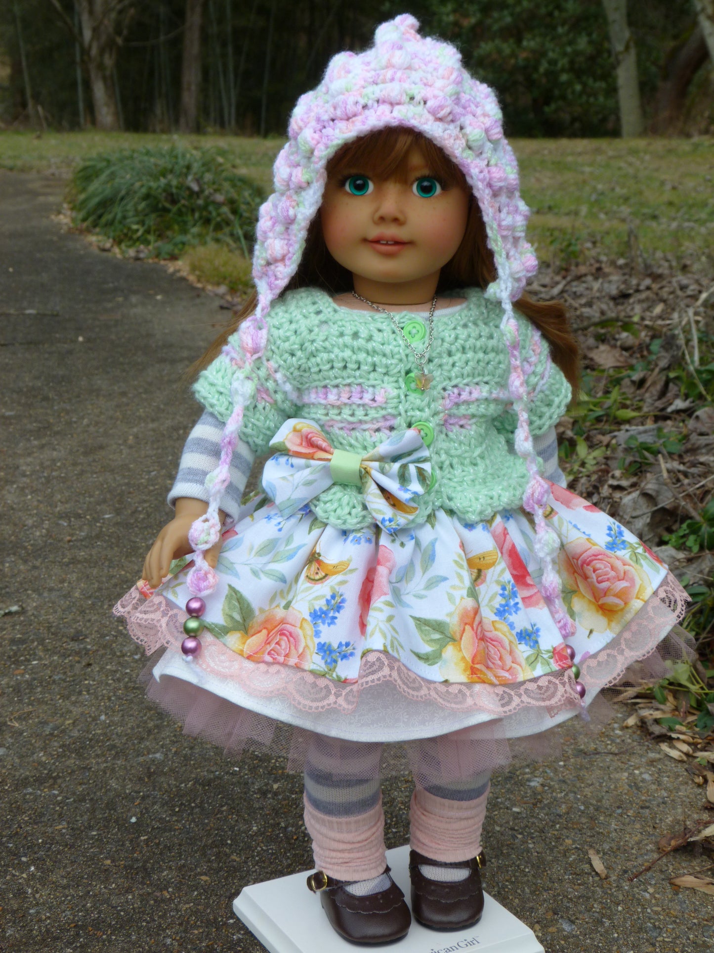 Roses and Butterflies Outfit for 18 Inch Doll