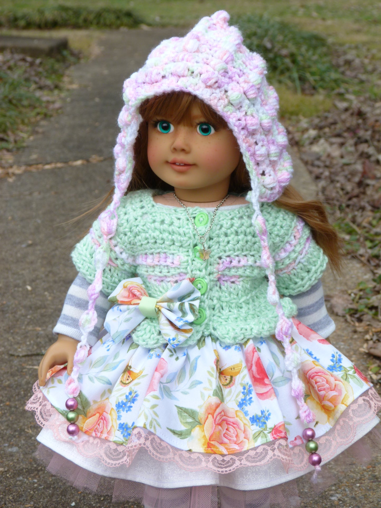 Roses and Butterflies Outfit for 18 Inch Doll