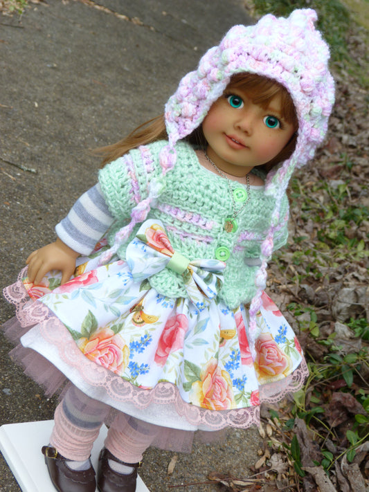 Roses and Butterflies Outfit for 18 Inch Doll