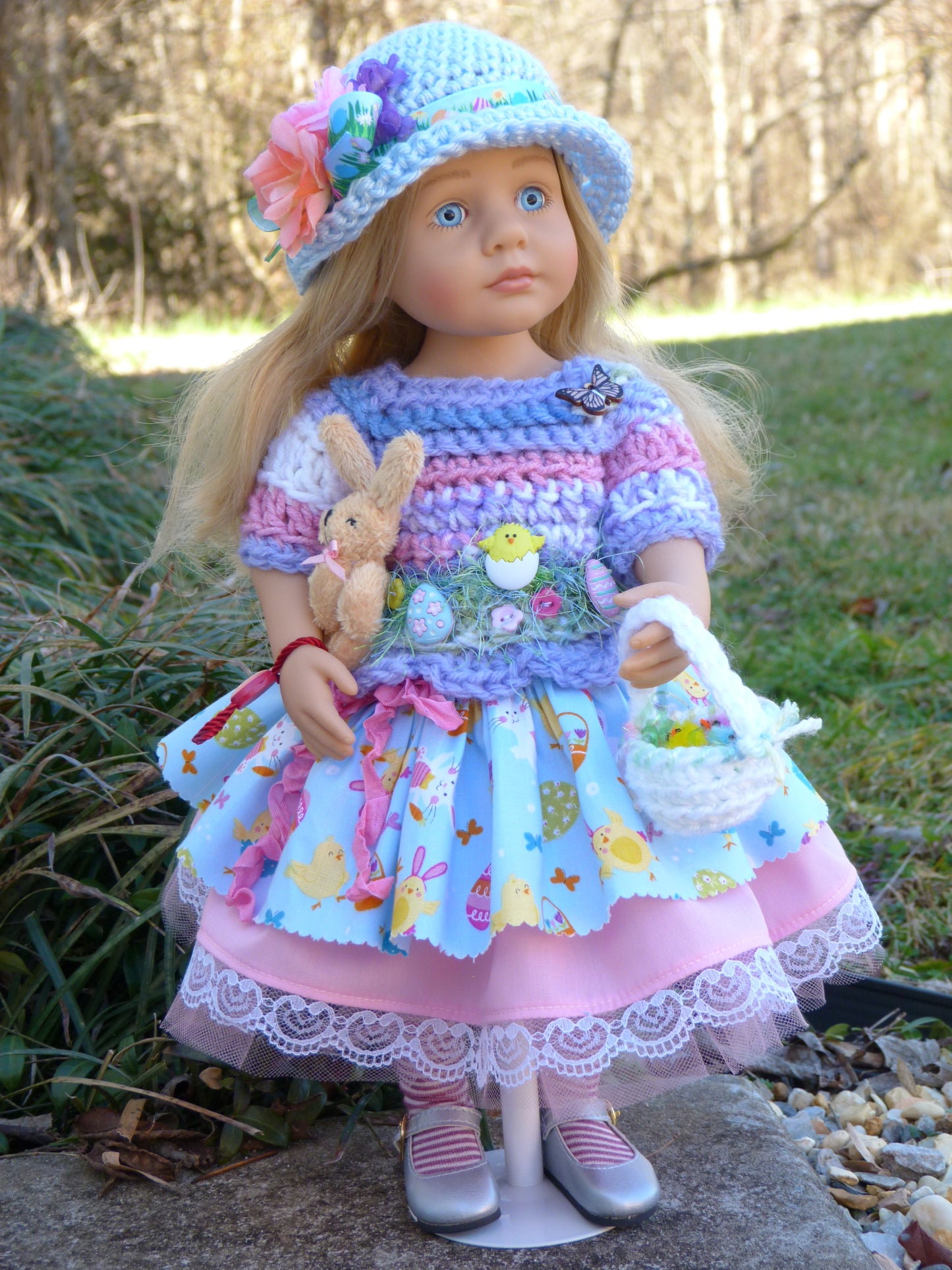 Spring Chick Easter Outfit Handmade to fit 15 Inch Gotz Little Kidz Doll