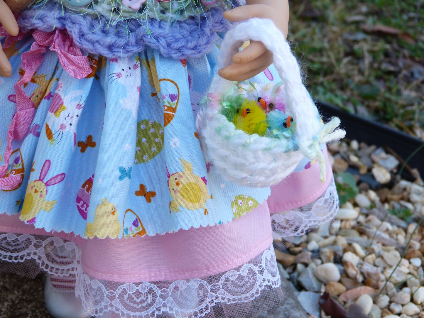 Spring Chick Easter Outfit Handmade to fit 15 Inch Gotz Little Kidz Doll