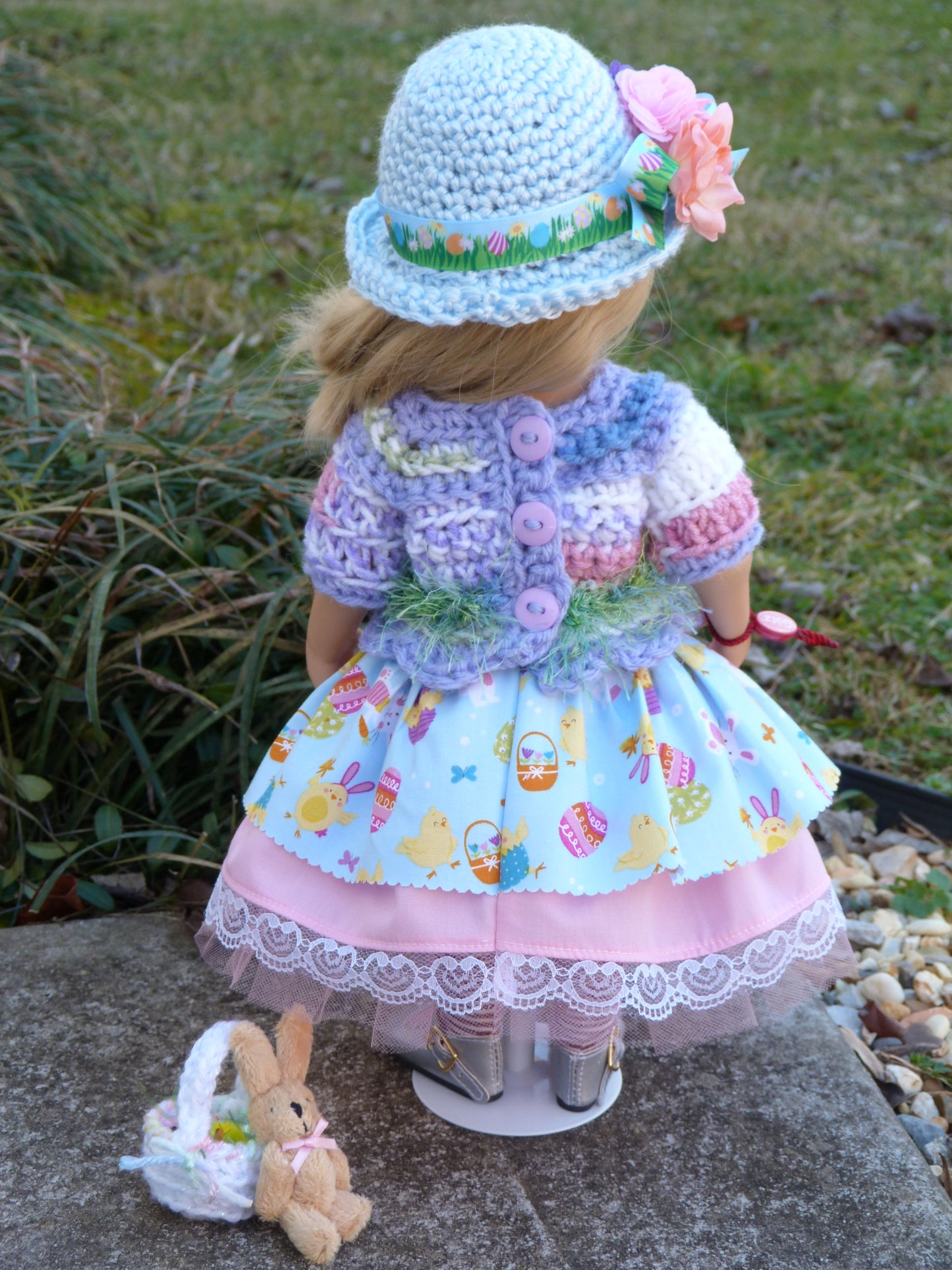 Spring Chick Easter Outfit Handmade to fit 15 Inch Gotz Little Kidz Doll