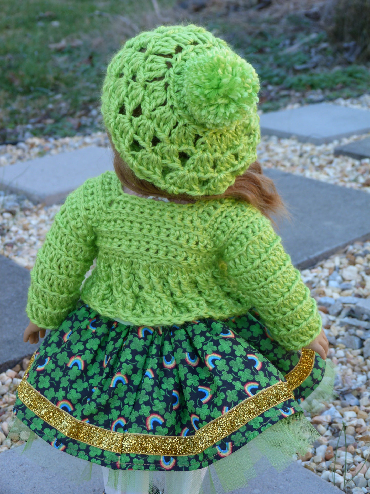 Emerald Isle Outfit for 18 Inch Doll Irish Clothing American Handmade 18"