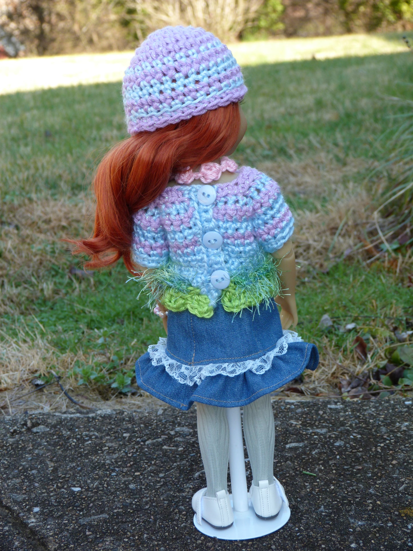 Easter Egg Hunt Outfit Handmade to fit 14.5 Inch Ruby Red Fashion Doll