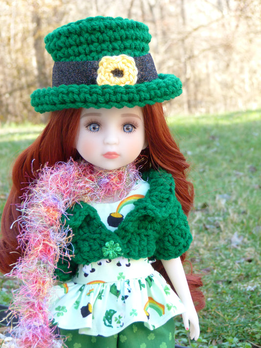 St. Patrick's Day Outfit Handmade to fit 14.5 Inch Ruby Red Fashion Doll