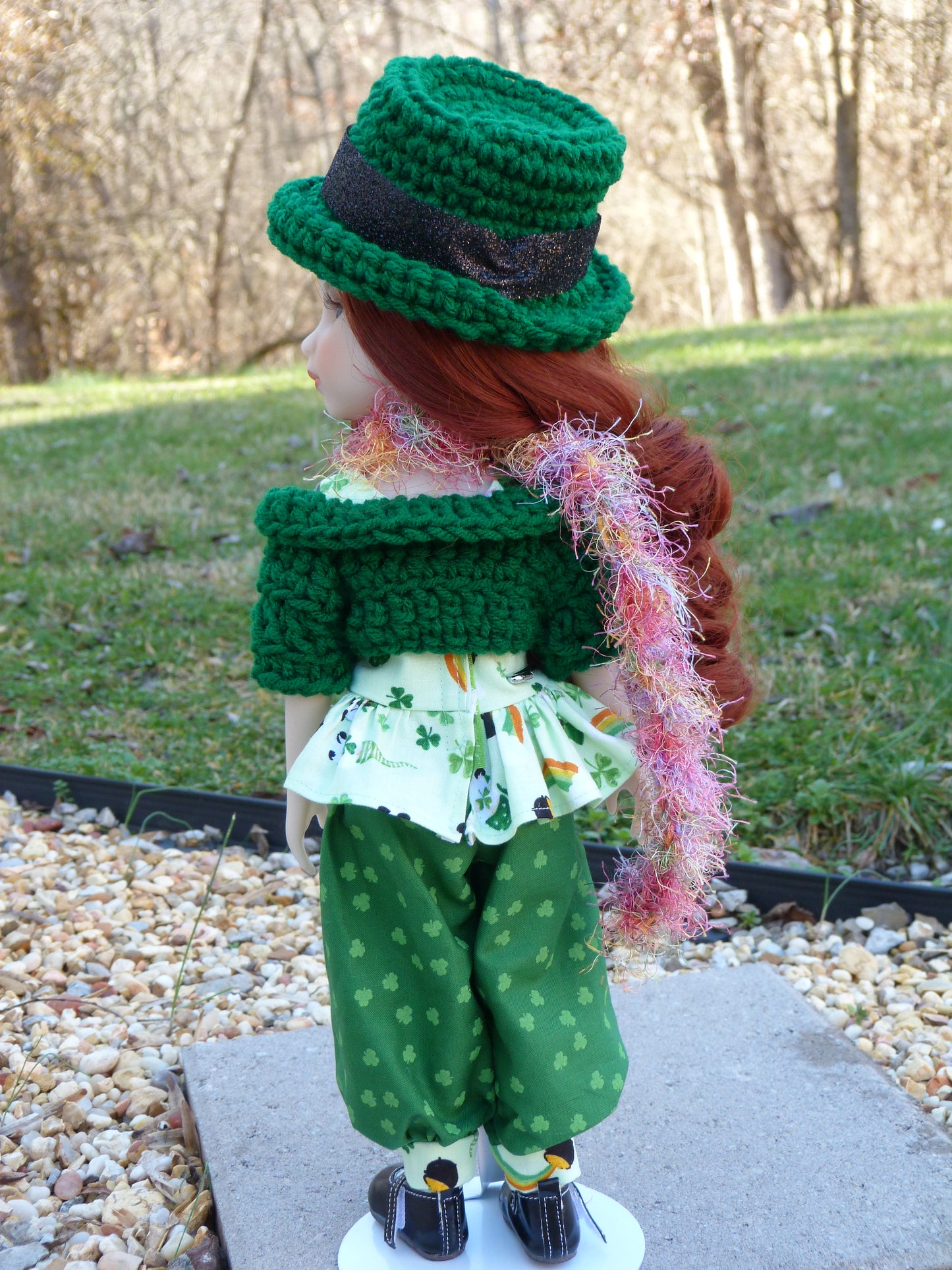 St. Patrick's Day Outfit Handmade to fit 14.5 Inch Ruby Red Fashion Doll