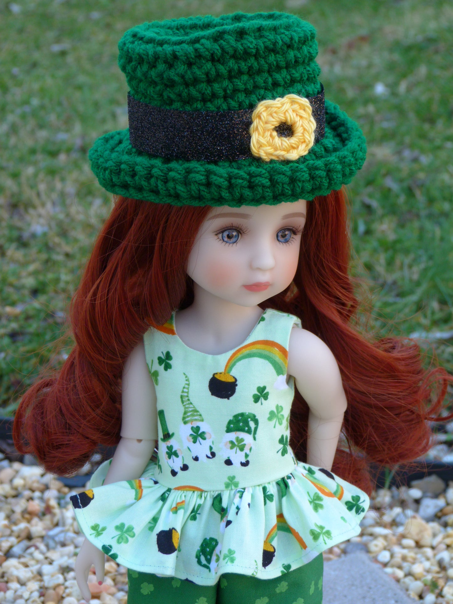 St. Patrick's Day Outfit Handmade to fit 14.5 Inch Ruby Red Fashion Doll