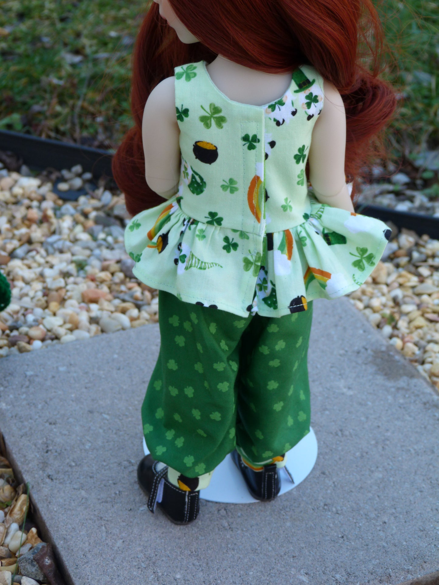 St. Patrick's Day Outfit Handmade to fit 14.5 Inch Ruby Red Fashion Doll